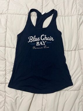 Blue Racerback Tank Top with 'Blue Chair Bay' Print - Women's